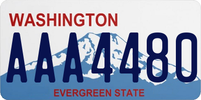 WA license plate AAA4480