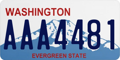 WA license plate AAA4481