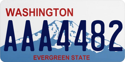 WA license plate AAA4482