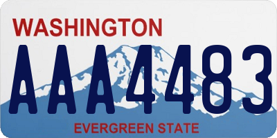 WA license plate AAA4483