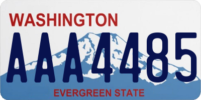 WA license plate AAA4485