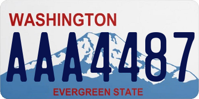 WA license plate AAA4487