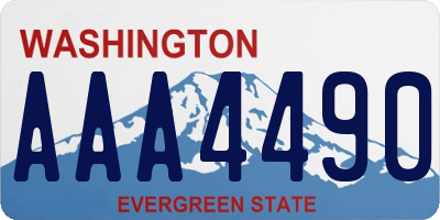 WA license plate AAA4490