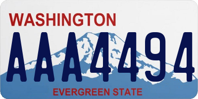 WA license plate AAA4494