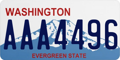 WA license plate AAA4496