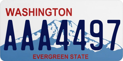 WA license plate AAA4497