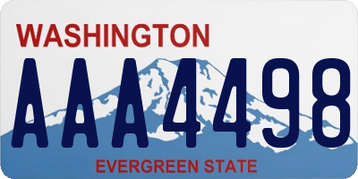 WA license plate AAA4498