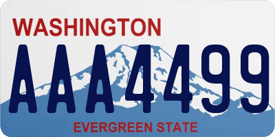 WA license plate AAA4499