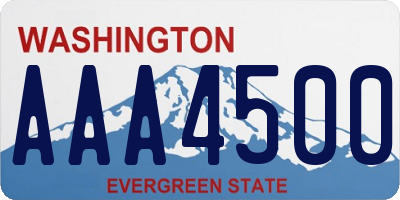 WA license plate AAA4500