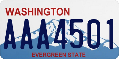 WA license plate AAA4501