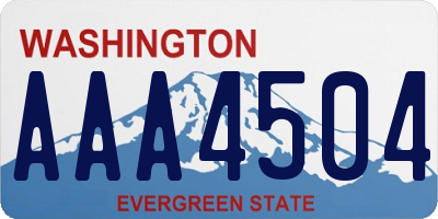 WA license plate AAA4504