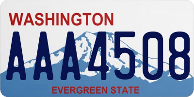 WA license plate AAA4508