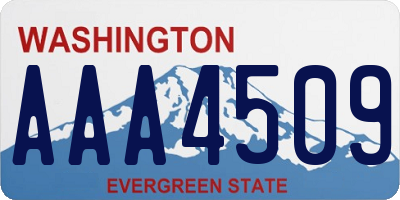 WA license plate AAA4509