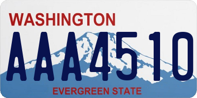 WA license plate AAA4510