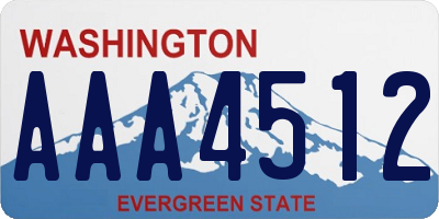 WA license plate AAA4512