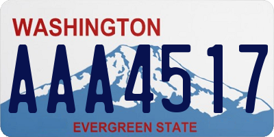 WA license plate AAA4517