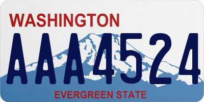 WA license plate AAA4524