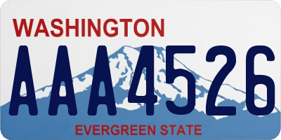 WA license plate AAA4526