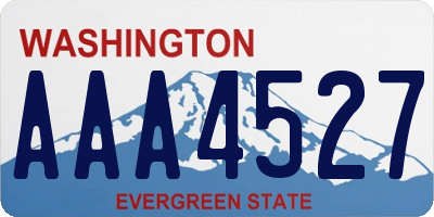 WA license plate AAA4527