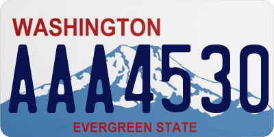 WA license plate AAA4530