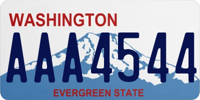 WA license plate AAA4544