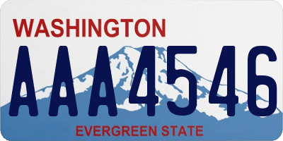 WA license plate AAA4546