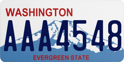 WA license plate AAA4548