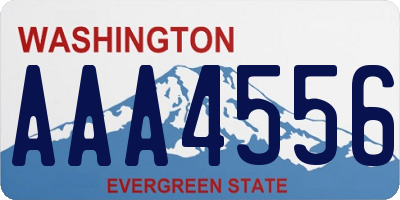 WA license plate AAA4556