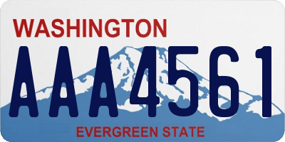 WA license plate AAA4561