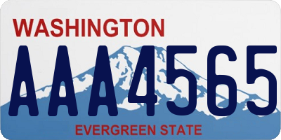 WA license plate AAA4565