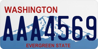 WA license plate AAA4569