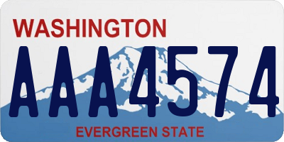 WA license plate AAA4574