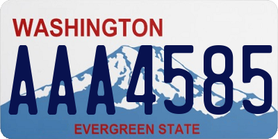 WA license plate AAA4585