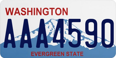 WA license plate AAA4590