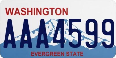 WA license plate AAA4599