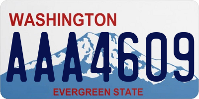 WA license plate AAA4609