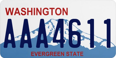 WA license plate AAA4611
