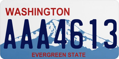 WA license plate AAA4613