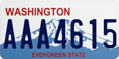 WA license plate AAA4615