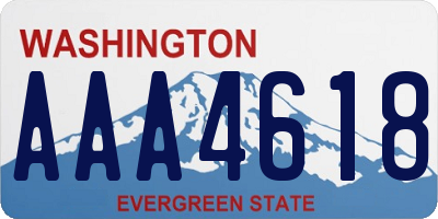 WA license plate AAA4618