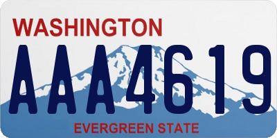 WA license plate AAA4619