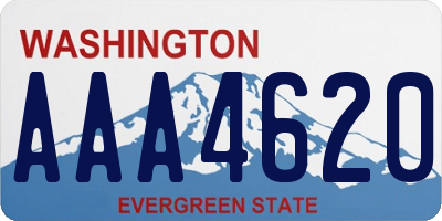 WA license plate AAA4620