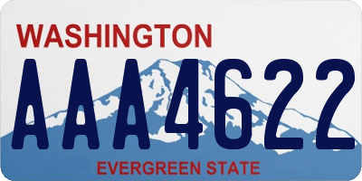 WA license plate AAA4622