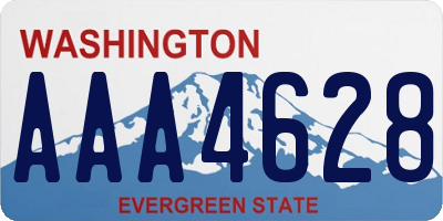 WA license plate AAA4628