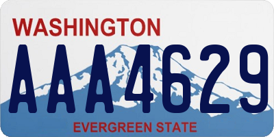 WA license plate AAA4629