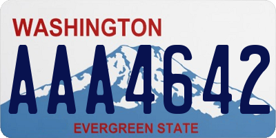 WA license plate AAA4642
