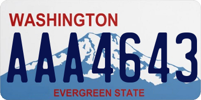 WA license plate AAA4643