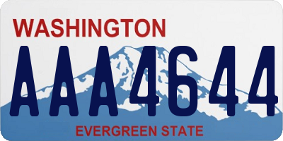 WA license plate AAA4644