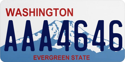 WA license plate AAA4646