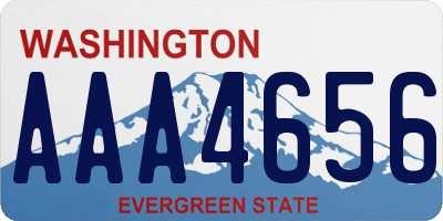 WA license plate AAA4656